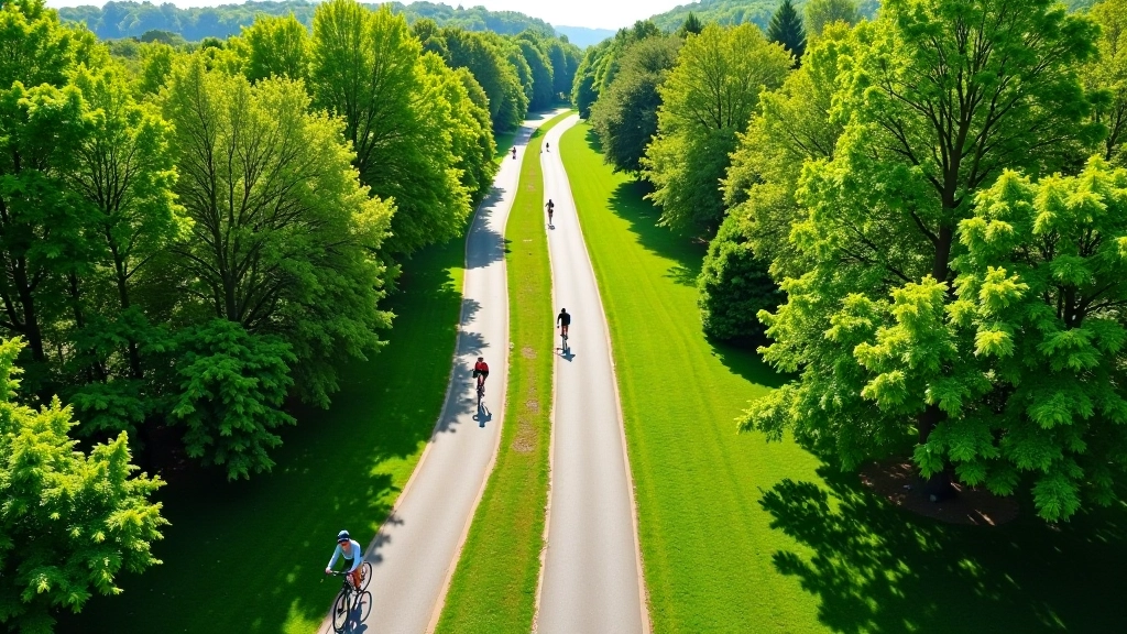 Stromovka park cycling paths