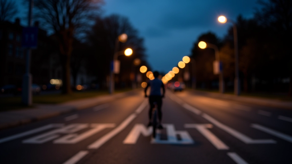 A2 cycling corridor at night showing modern LED lighting and safe well-lit environment