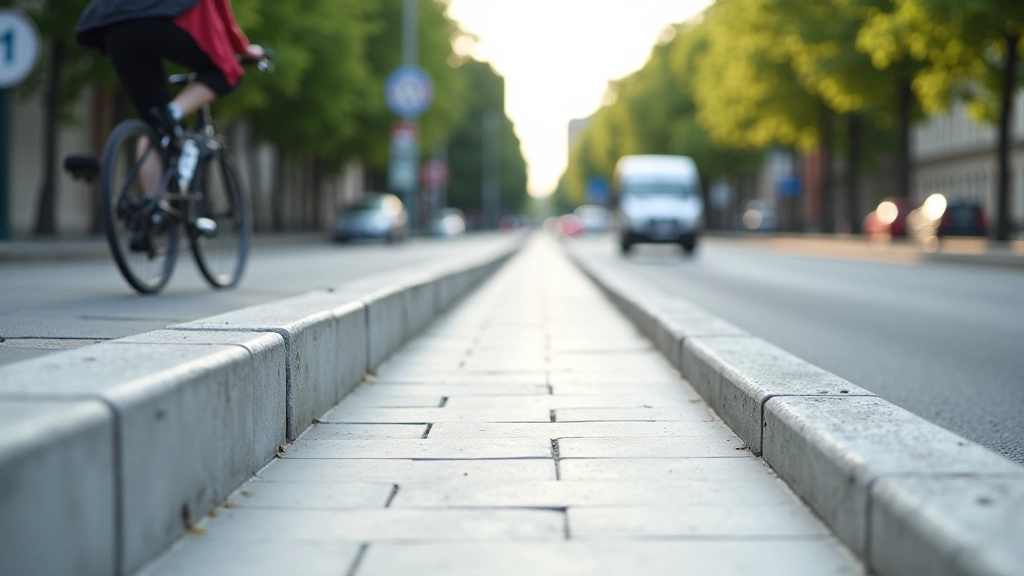 A2 cycling corridor protected bike lane with modern infrastructure and separated traffic